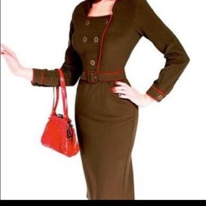 Bettie Page Retro Military Style Dress